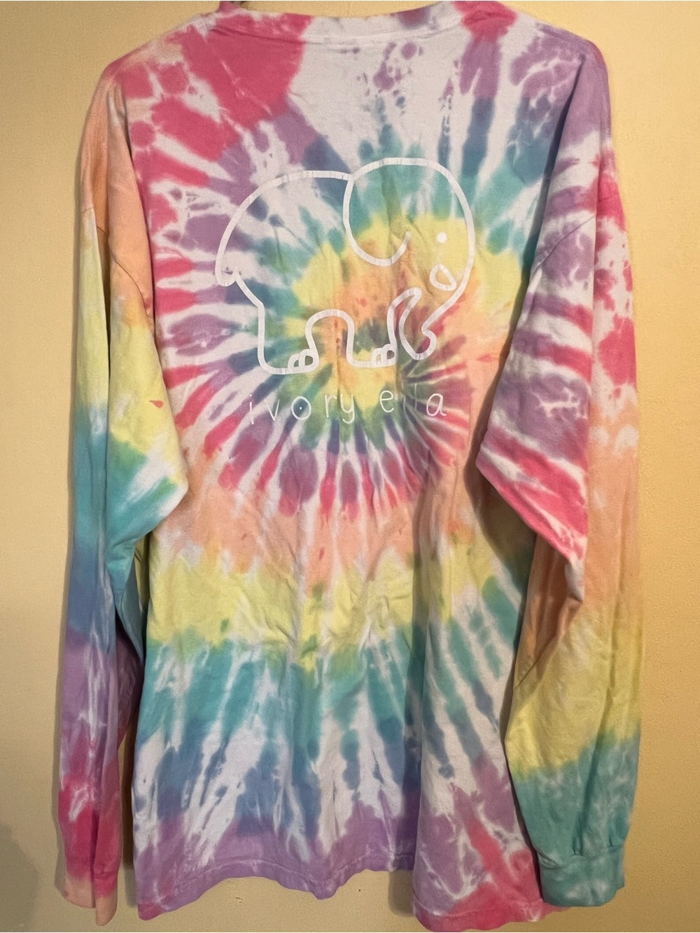 Comfort Colors Pastel Tie-Dye Long Sleeve Tee - Pink & Lavender - Picture 4 of 7